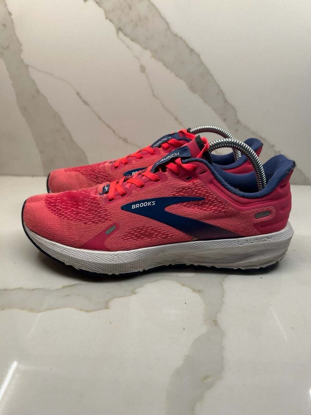 Brooks Launch 9 Women's Running Shoes Pink Fuchsia Cobalt (Size: 9.5)